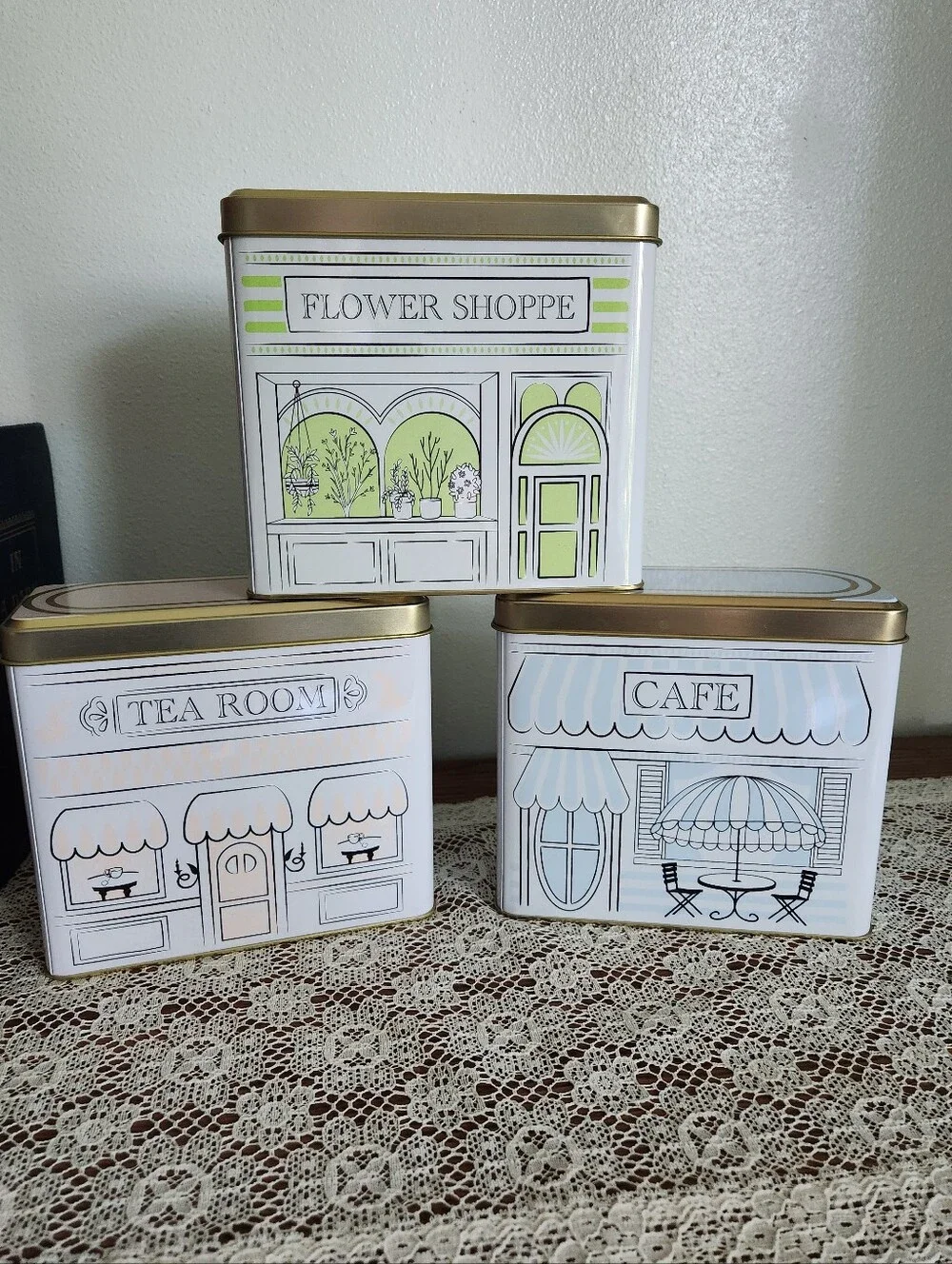 Target Spring Storefront Tin Canisters - Set Of 3